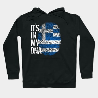 Greece Flag Fingerprint My Story DNA Greek Hoodie